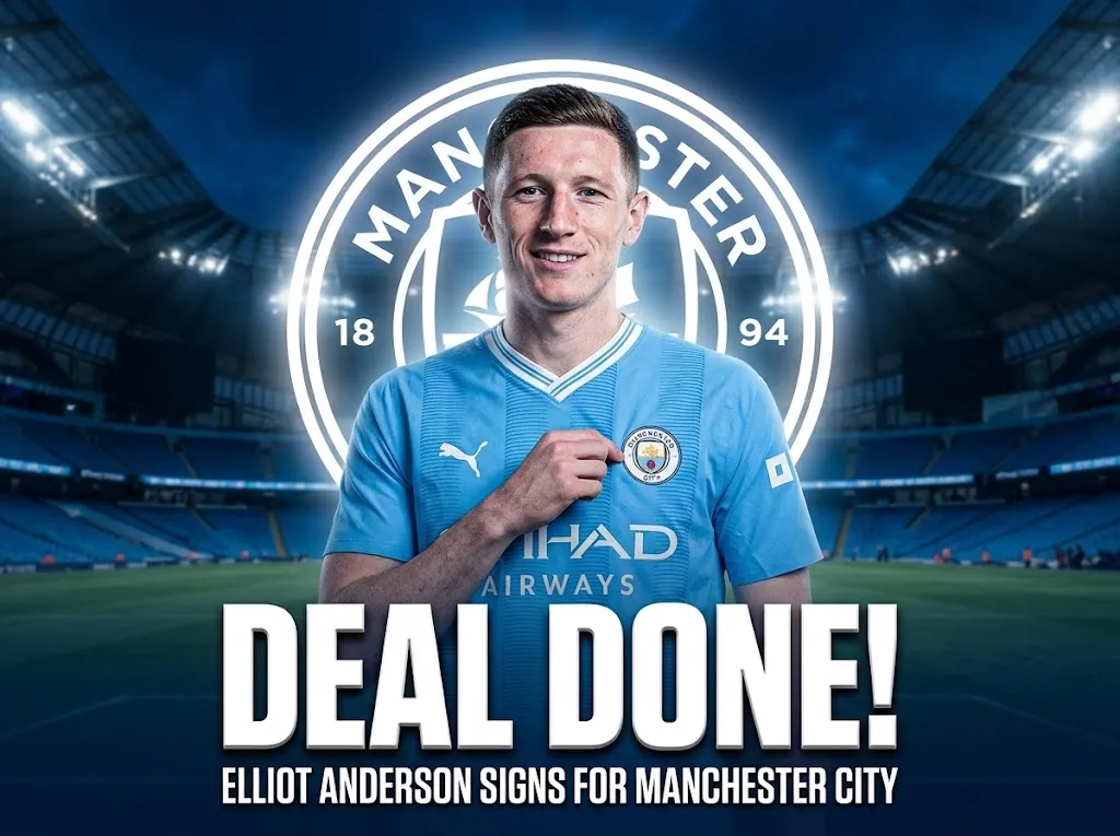 แมนซิตี้ ทุ่ม 116 ล้านปอนด์ คว้าตัว เอลเลียต แอนเดอร์สัน อัปเดตล่าสุด 2026 ดีลประวัติศาสตร์สะเทือนพรีเมียร์ลีก!