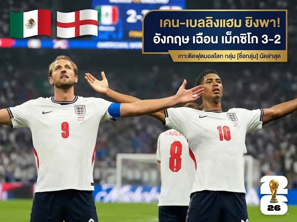 บอลโลก 2026 ล่าสุดเมื่อคืน: สิงโต 10 ตัวต้านไหว! เชือดเม็กซิโกเดือด 3-2 ทะลุรอบ 8 ทีม