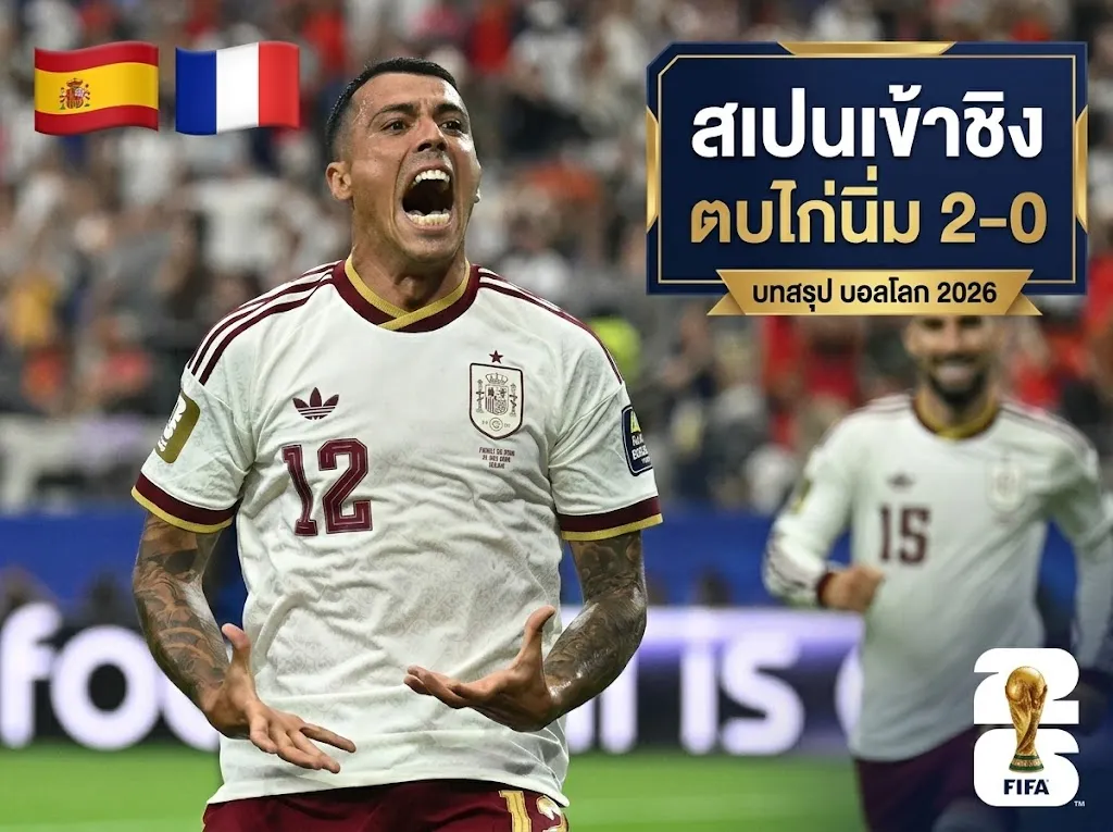 กระทิงดุคะนองศึก! สเปนทุบตราไก่ร่วง 2-0 ลิ่วชิงดำบอลโลก 2026 ล่าสุดเมื่อคืนนี้